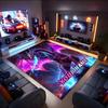 1PC Custom Name Ethereal Dragon's Might Theme Floor Mat Ideal for Living Room, Game Rooms, Office, Bedroom, Office Floor Mat , Floor Mats for Home
