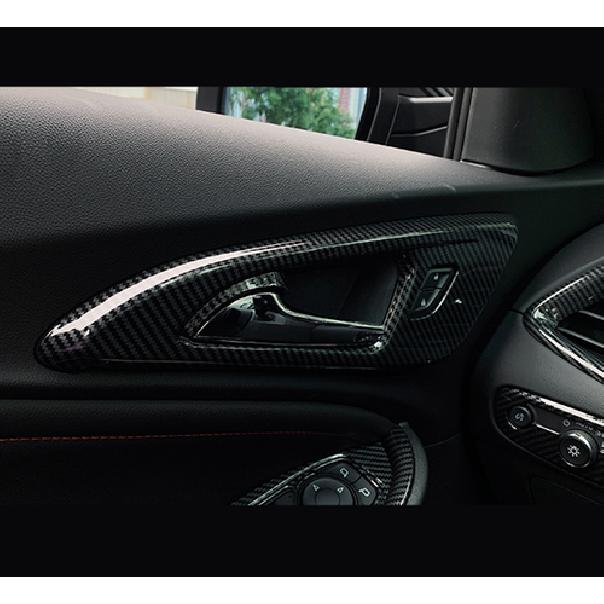 ABS Carbon Fiber Inner Car Door Handle Frame Trim For Chevrolet Malibu 2016-