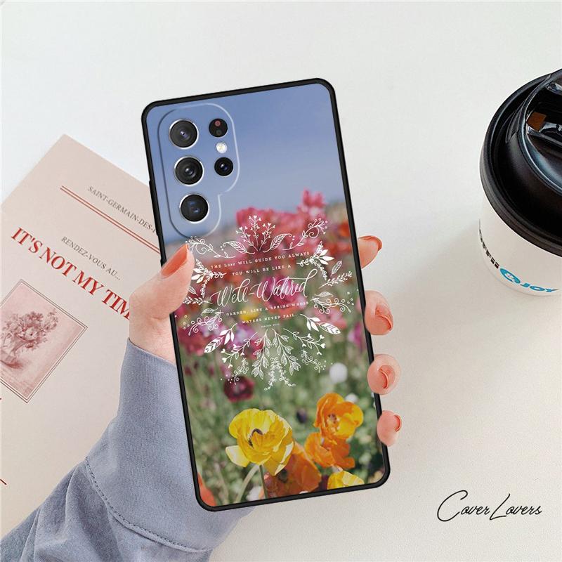 Bible Verse Phone Case For Samsung Galaxy S24 S25 S23 S22 Ultra Note 10 20 Plus S20 S21 FE Cover