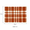Rust Checker Stripe Placemat -Durable Polyester Table Mat for Dining and Kitchen