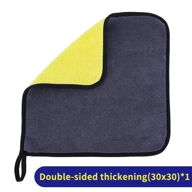

New 1/5pcs Microfiber Car Cleaning Towel Thicken Soft Drying Cloth Car Body Washing Towels Double Layer Clean Rags