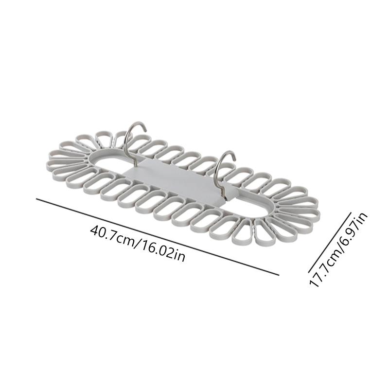 1/2pcs Space Saving Durable Folding Socks Drying Rack Multifunctional Clothes Hanger With 32 Clips Stable Underwear Hanging Clip
