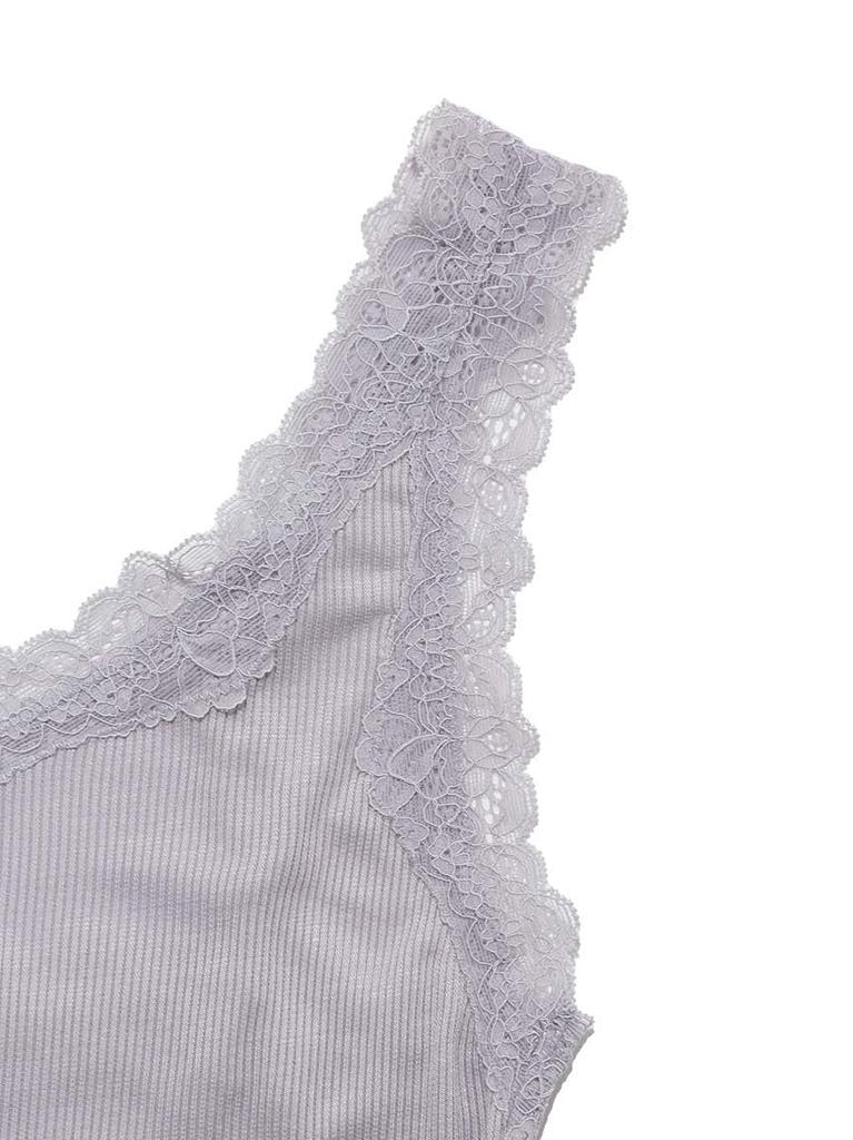 Gelato Pique Lacy Moist Rib Camisole PWCT245296 BLU Women's