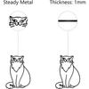 Black Cat Metal Wall Art, Iron Wire Hollow Decor, Minimalist Line Art Ornament for Living Room Bedroom Home Office Wall Hanging Sign 8.7x11.8in