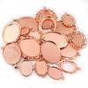 30g Směs stylů Starožitný bronz Stříbrný pozlacený zinková slitina Přívěsek Prázdný Cameo Cabochon Základna Nastavení Rámečky Šperky Příslušenství