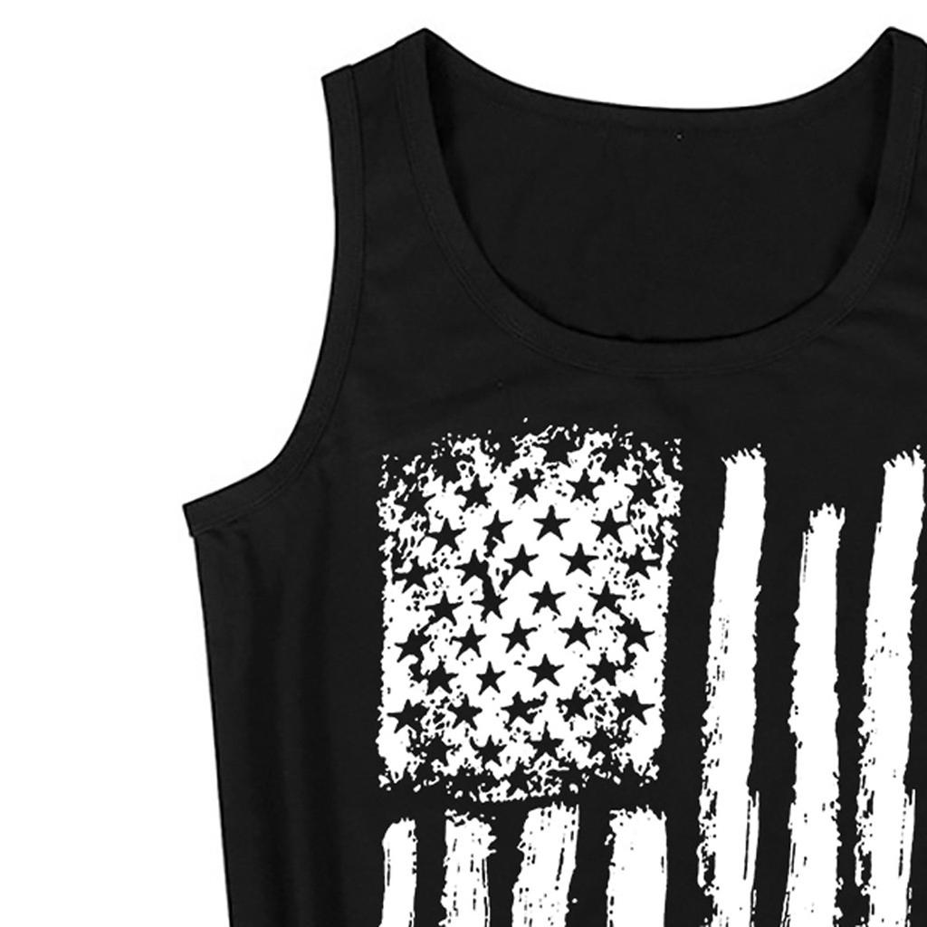 Independence Day Women's Fashion Casual Loose Round Neck Sleeveless Tank Tops