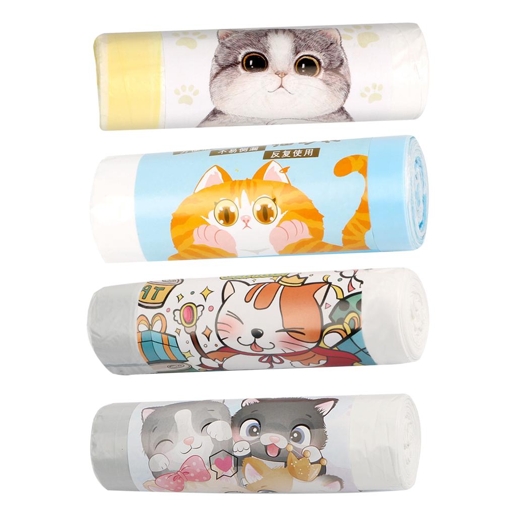 Cats Pan Liners Disposable Litter Box Liners Durable Thickened Kitty Drawstring Litter Bags Leak-Proof Waste Bags