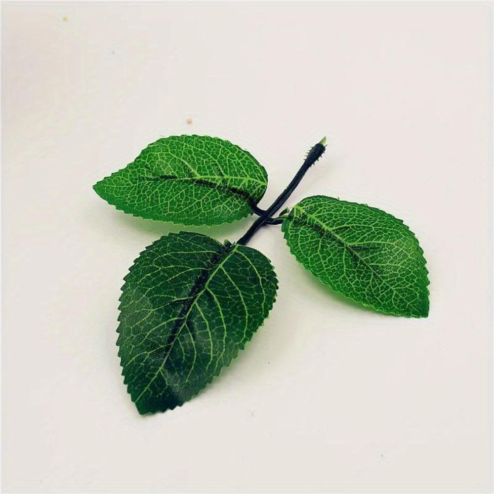 50Pcs/Pack Roses Green Leaf Wedding Bridal Accessories Christmas Home Decor Crafts Leaves Decorative Flowers Wreaths