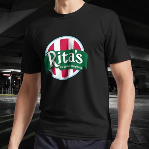 Rita s Italian Ice Cafe Active Logo T-Shirt Funny Size Mode American T-shirt S разноцветный