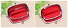 Made in Japan Gama-guchi Wallet Coin Purse, Strawberry Pattern, Parent-and-Child Gama-guchi, Cotton, 10.5 × 17 × 1.5 cm