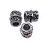 Vintage Floral Pattern Cylinder Beads Antique Style Large Hole Spacers For DIY