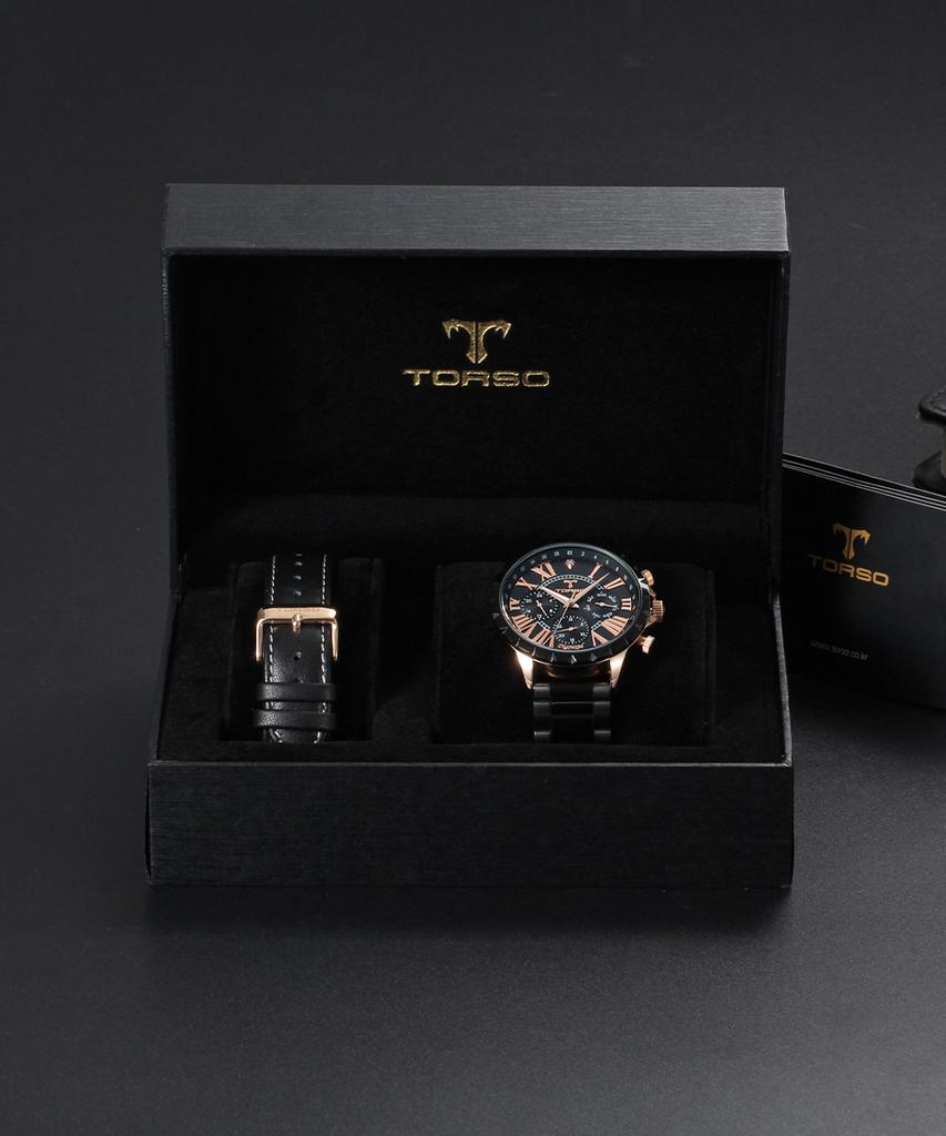 Toleuso T501M-Bbb Hyperion Multi Diamond Watch Metal Men'S Watch