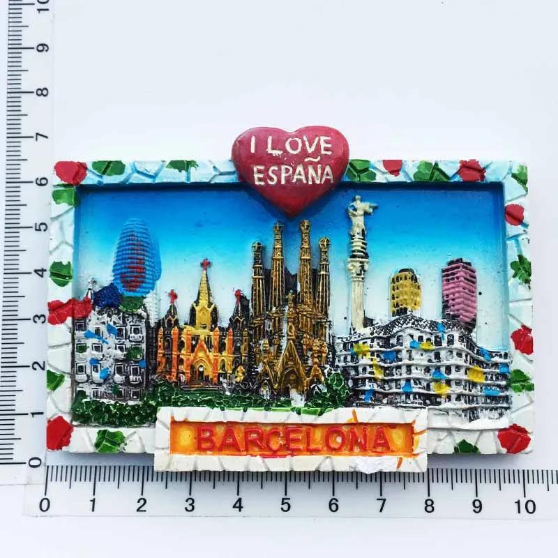 Spain Tourist Souvenris Fridge Magnets Toledo Barcelona the Sagrada Família Valencia Fridge Stickers Home Decor Birthday Gifts