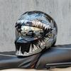 Motorcycle retro helmet cruise men's and women's combination full helmet scorpion helmet reserved Bluetooth headphone slot