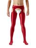 Oil Shiny Glossy Crotchless Pantyhose Sexy Open Crotch Pants Wet Look Tights Silky Stockings Slim High Waist Leggings