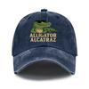 Washed Cotton Baseball Cap Breathable Alligator Dad Hat Comfortable Fashion Golf Hat Adjustable for Outdoor Sports