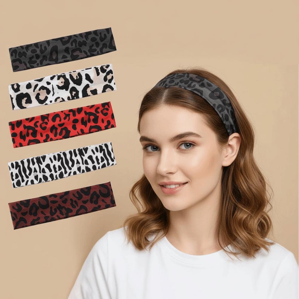 Leopard Print Makeup Headband Elastic Sport Hairband Fashion Women's Hairband Sports