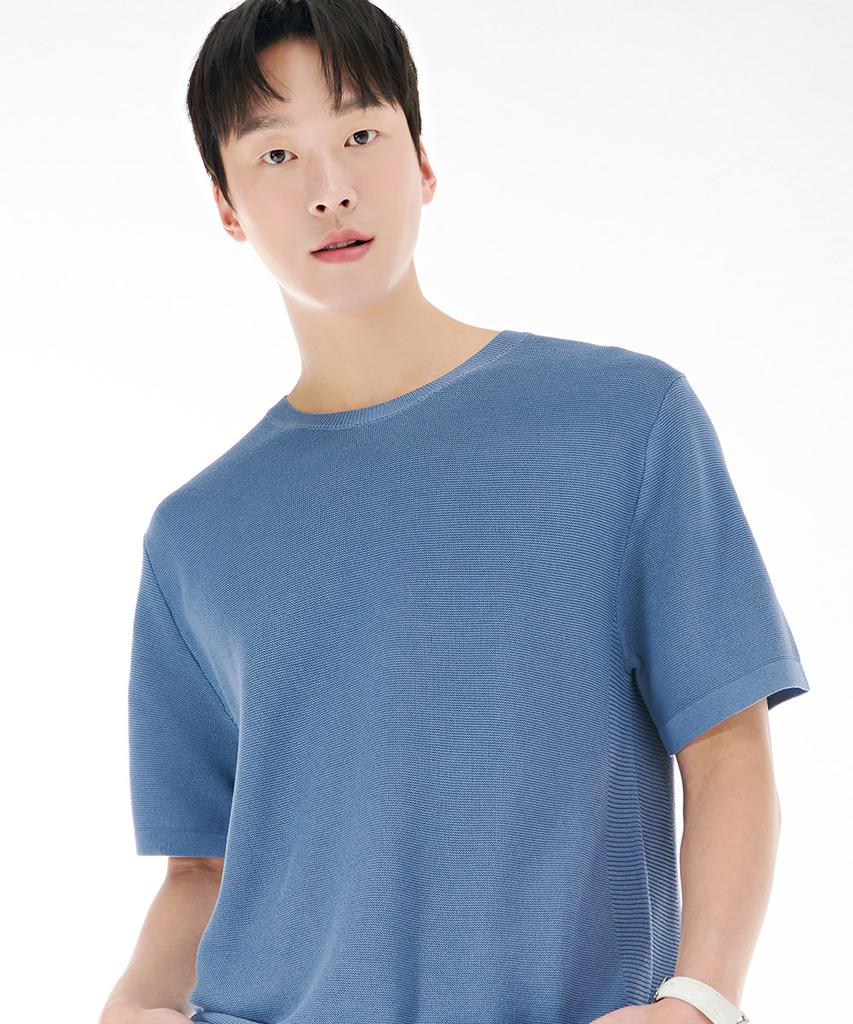 CHASECULT Men'S Cool Touch Crew Neck Short Sleeve Sweater-Cbrk5611D0D