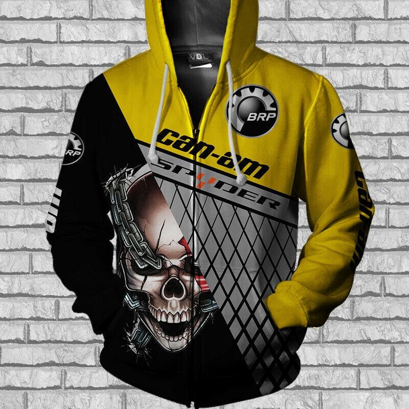 

Can-Am Spyder никогда не останавливает нас 3D толстовка с капюшоном на молнии унисекс