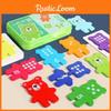 Puzzle Learning Wooden With Number Matching For Early Education Building Skill