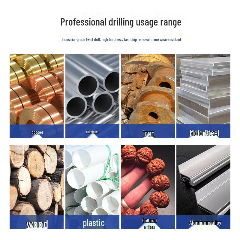 Zestaw wierteł krętych HSS z chwytem sześciokątnym pokrytych tytanem - Wysoka wydajność usuwania wiórów do drewna i metalu