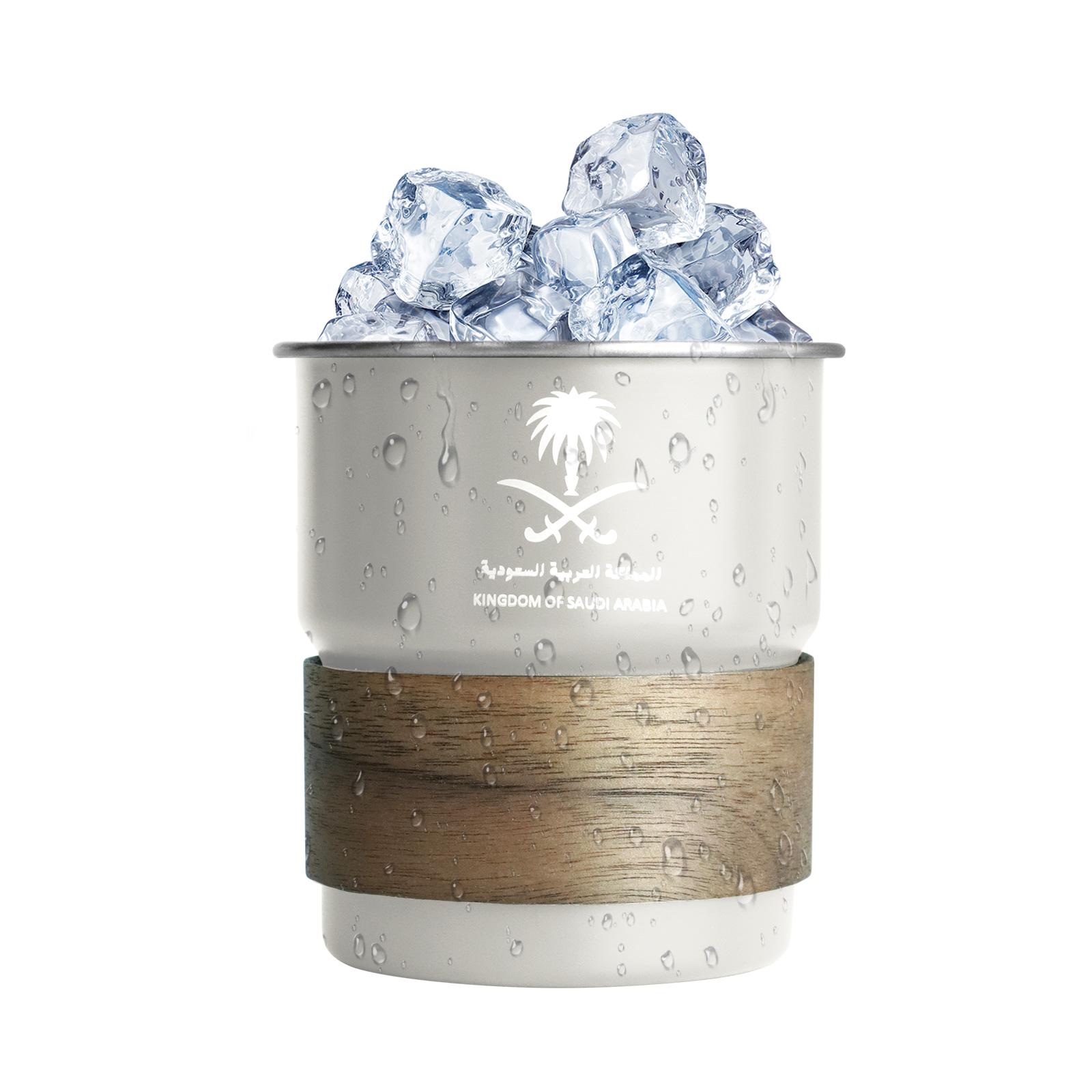 

300 мл национальный герб Саудовской Аравии логотип кофейная кружка из нержавеющей стали для воды походная пивная кружка с крышкой соломинка для подарка 300ML белый