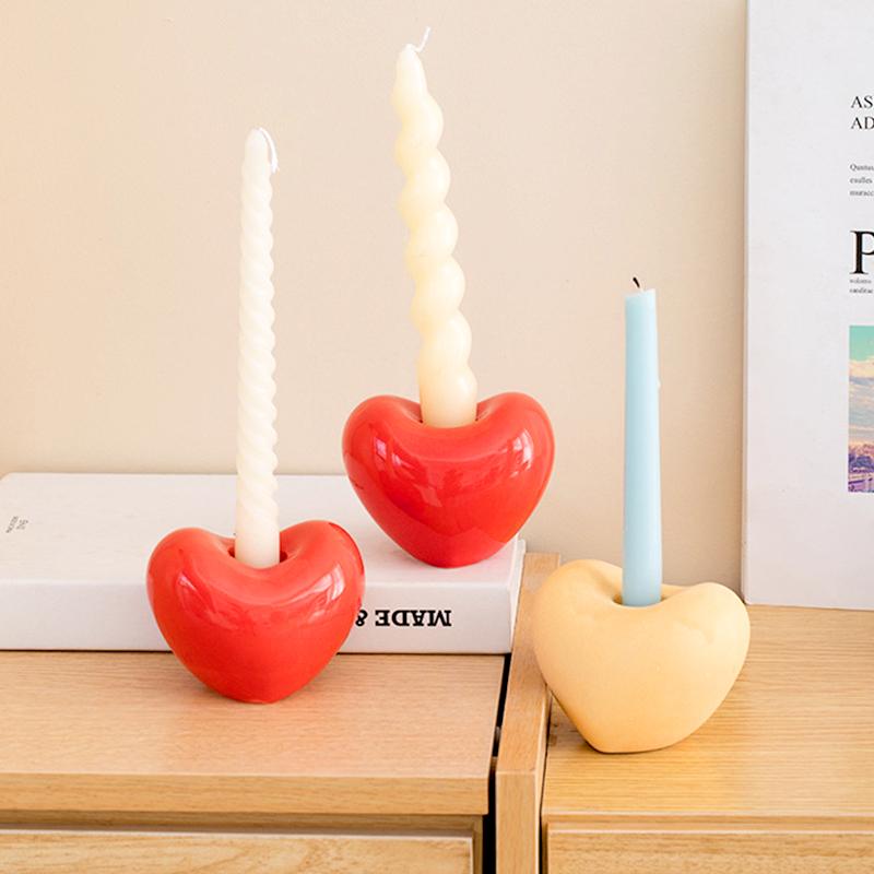 1Pc Propose Aromatherapy Seat Wedding Valentine's Day Candlestick Cup Entrance Decorations Love Candle Holder Home Furnishing