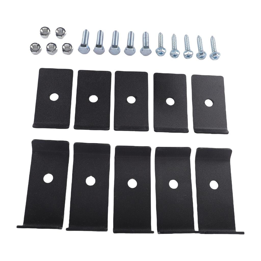 Mesh Panel Mounting Kit Sturdy Mesh Mounting Brackets Weatherproof Fence Fasteners Grid Mounting Set