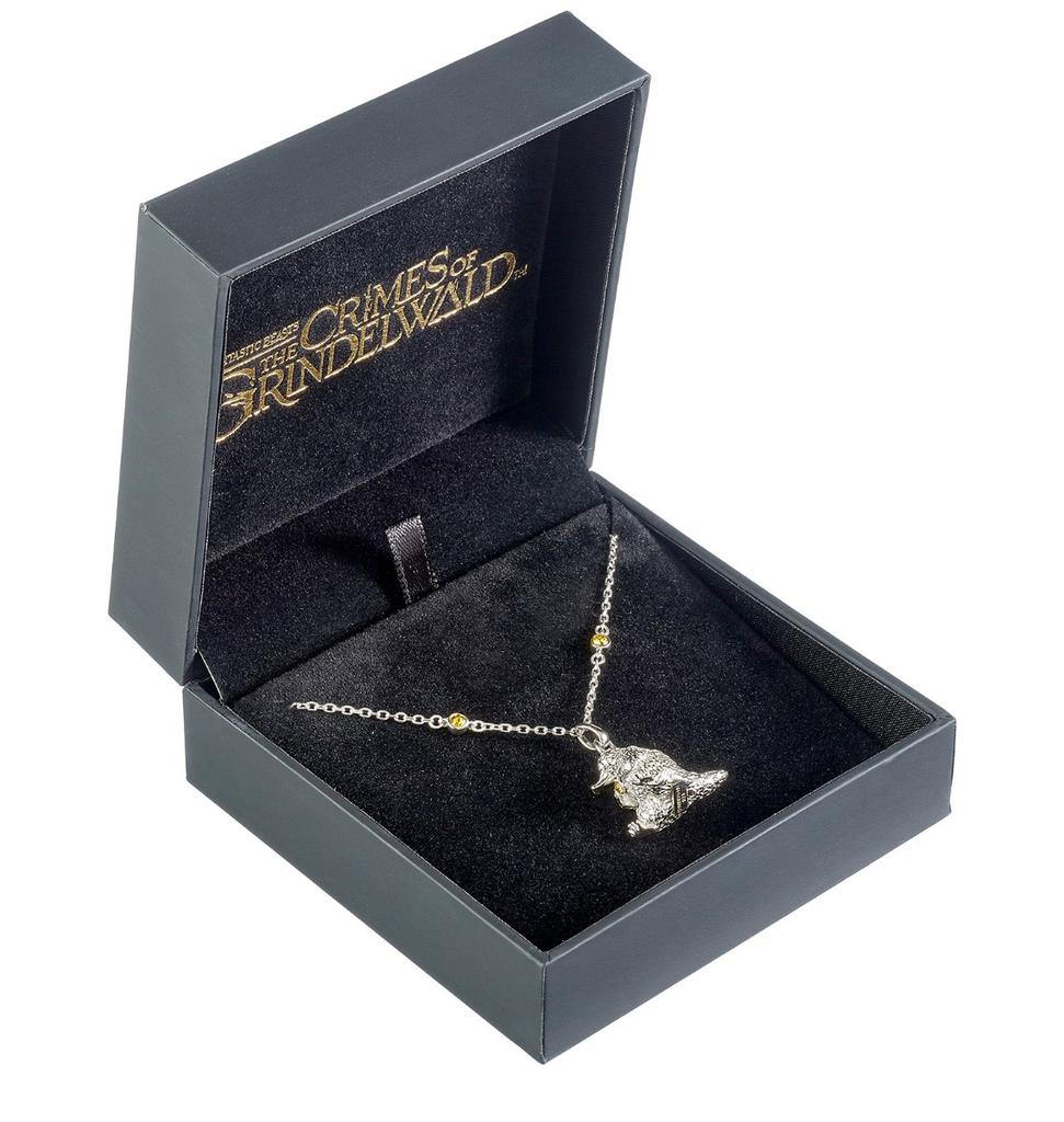 Fantastic Beasts Sterling Silver Niffler Necklace with Crystal Elements