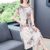 Dichiarazione di seta elegante: Abito oversize in seta alla moda per le donne, lungo e comodo abito in seta al ginocchio per la mamma