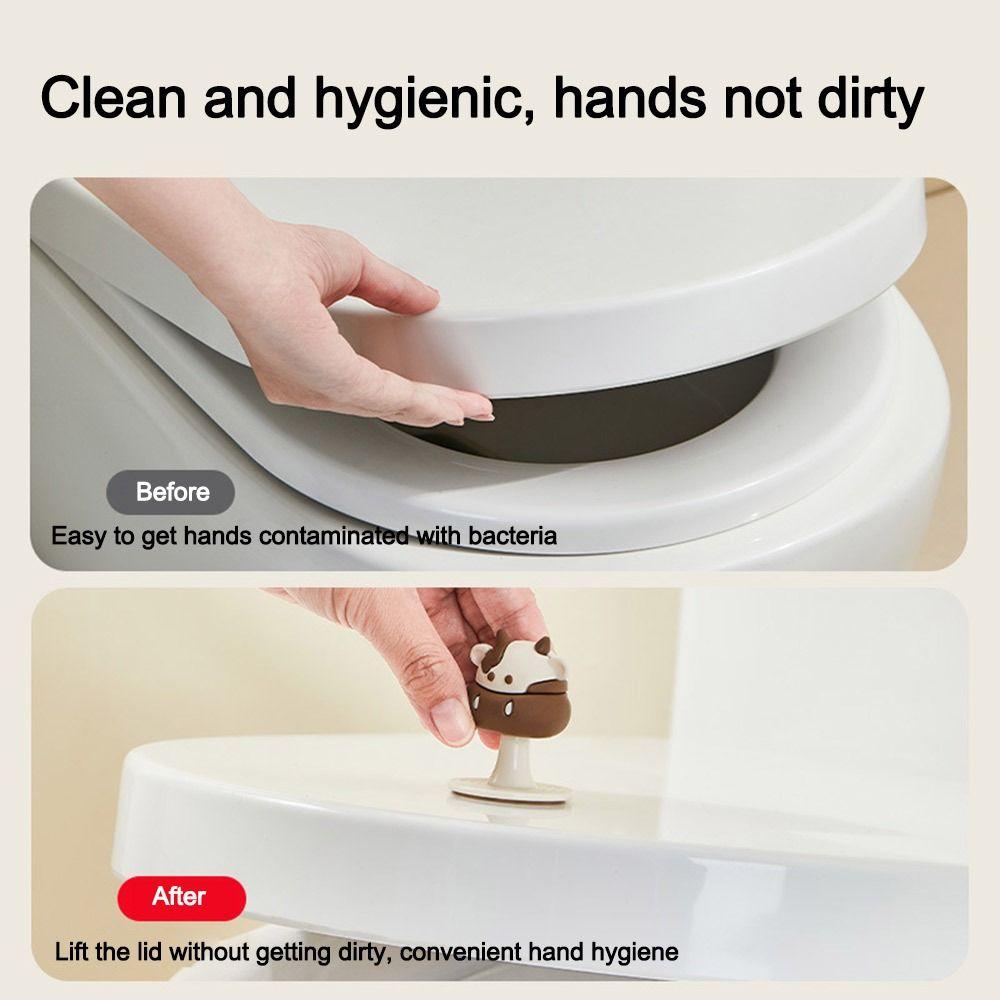 1/2 ks Kryt záchodového sedátka ve tvaru krávy Zvedací zařízení Držák madla záchodové mísy Koupelnové nářadí