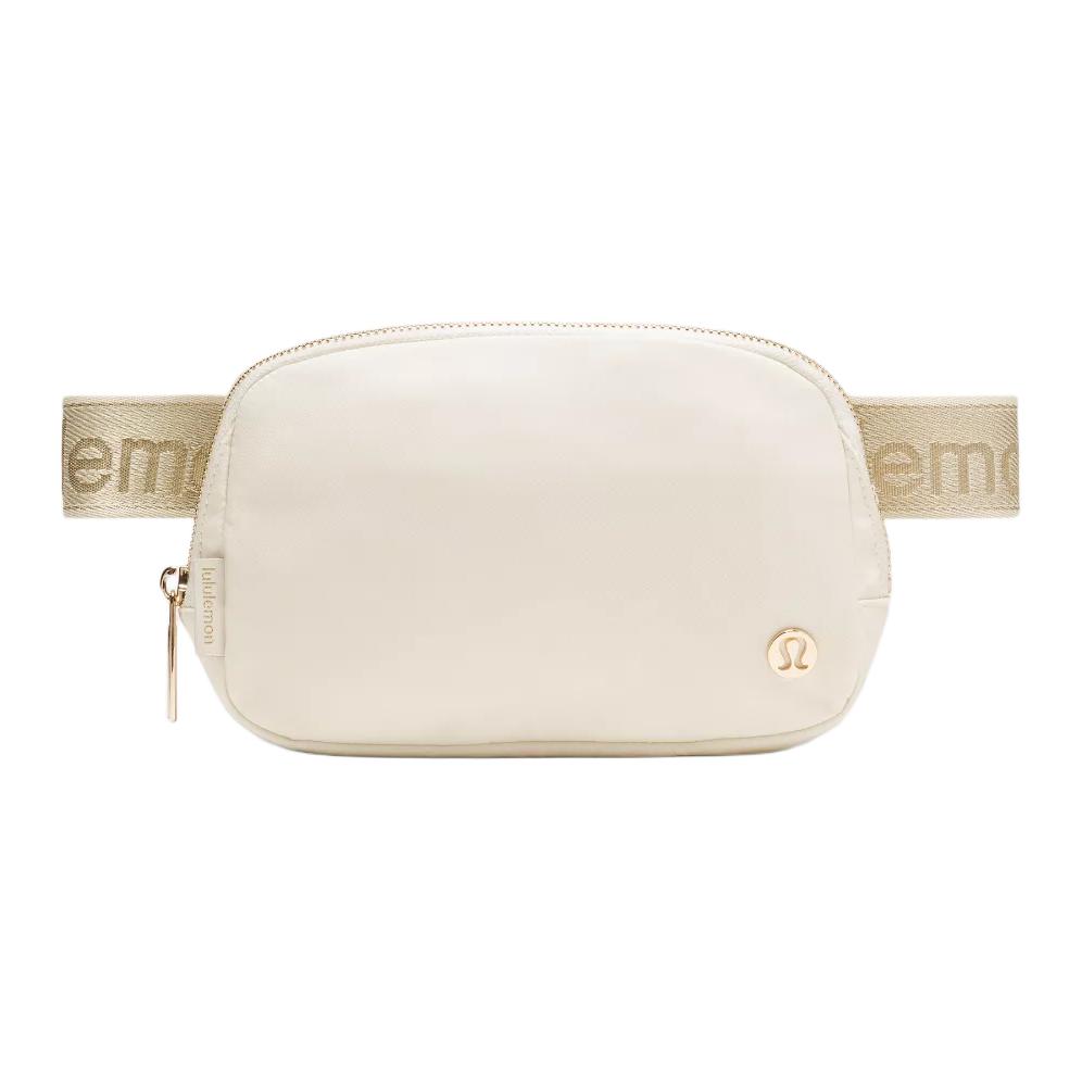 Lululemon Everywhere 1L Classic Logo Nylon Polyester Waist Bag Women Waist Bag Light-Ivory Gold LU9CWQS-042797 Light Ivory & Gold