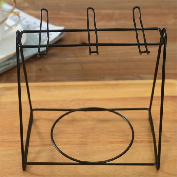 Stylish Black Triangles Coffee Cup Display Rack Designs Accessory for Kitchen Counters and Office Spaces Saving