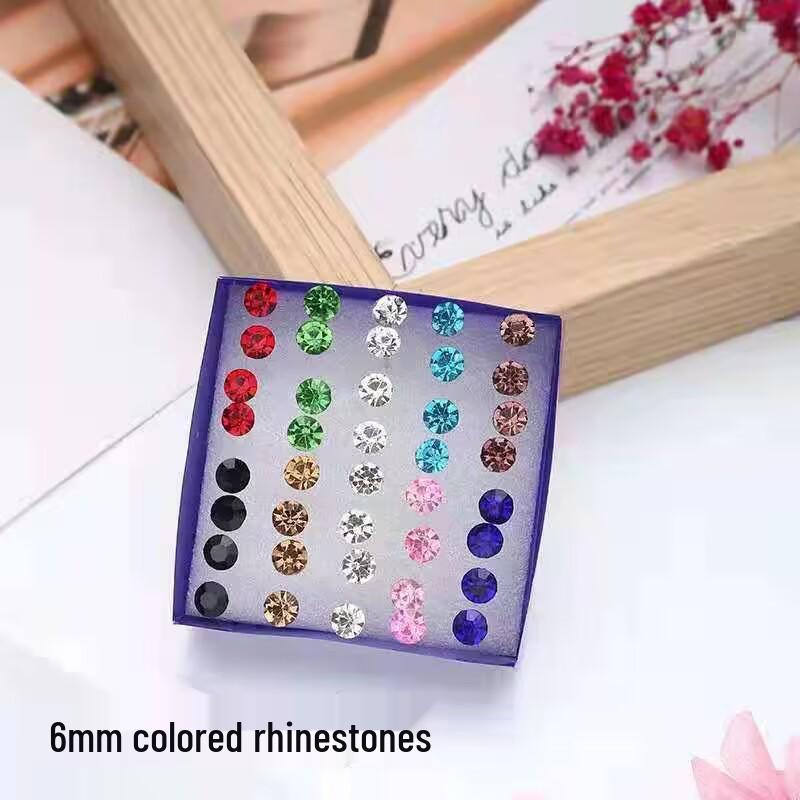 Black Zircon Stud Earrings: Cute & Simple Korean Style for Girls