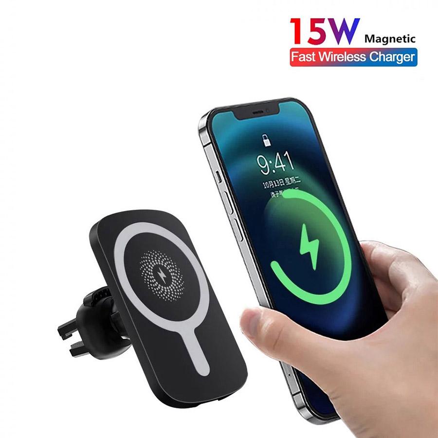 15W Magnetic Wireless Charger Air Vent Mount Car Bracket For iPhone 12 12Pro Max