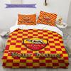 Set Biancheria da Letto Personalizzato con Logo AS Roma Copripiumino Federe Decorazione per la Casa Regalo (1 * copripiumino + 2 * federa, senza nucleo)