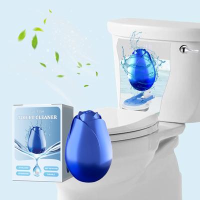 JUE-FISH Roztomilý modrý čistič toaliet Magic automatický splachovací pomocník na čistenie toaliet Modré bublinkové čistenie deodoruje kúpeľňový automatický čistič toaliet