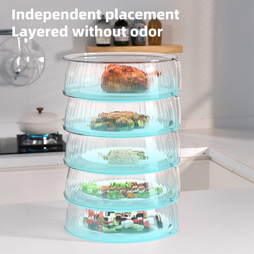 Food Storage Cover Flavorless Food Cover Stackable Insulated Food Vegetable Covers Multi-layer Anti-fly Dust-proof for Picnic