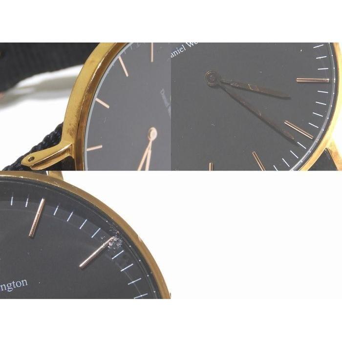Used *Free Shipping Daniel Wellington B36R22 Quartz Watch Gold GP Black Dial Unisex Men Women Daniel Wellington 8D