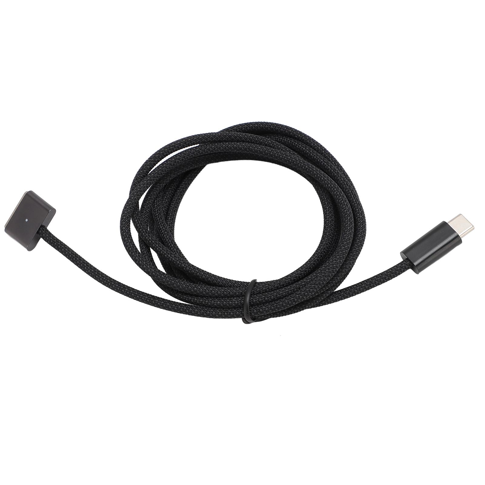 

Type C to Magnetic 3 Charging Cable PD 140W Woven USB C Fast Charging Cable for M1 Max 14in 16in for Air 2022 M2 Laptop