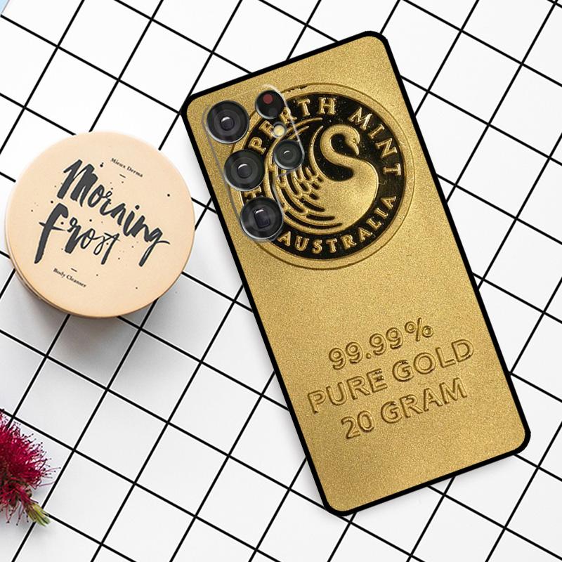 Switzerland Fine Gold Case For Samsung Galaxy S21 S22 S23 S24 S25 Ultra S9 S10 S25 Plus S25 FE S20 FE Phone Cover