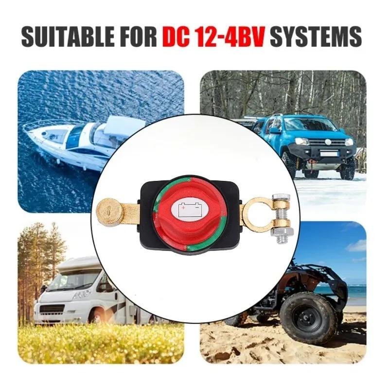 12V-48V Battery Disconnect Switch Waterproof Battery Disconnect for Car Boat Marine RV Emergency Power Cut Off Master Switch