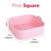 21CM Silicone Air Fryers Liner Basket Square Reusable AirFryers Pot Tray Heat Resistant Food Baking AirFryers Oven Accessories