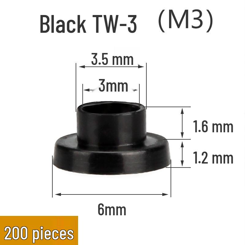 T-Shaped Nylon Insulating Washer with Male-Female Screw Shaft Sleeve - Sizes M2 to M12