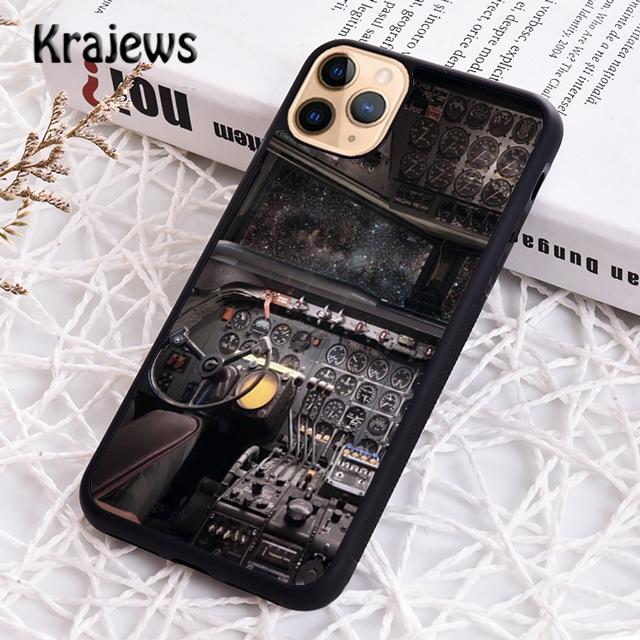 

Чехол для телефона Krajews Cool Airplane Cockpit для iPhone 14 5 SE 6s 7 8 plus X XR XS 11 12 13 pro max Samsung S21 S22ultra Plus Samsung S22ultra
