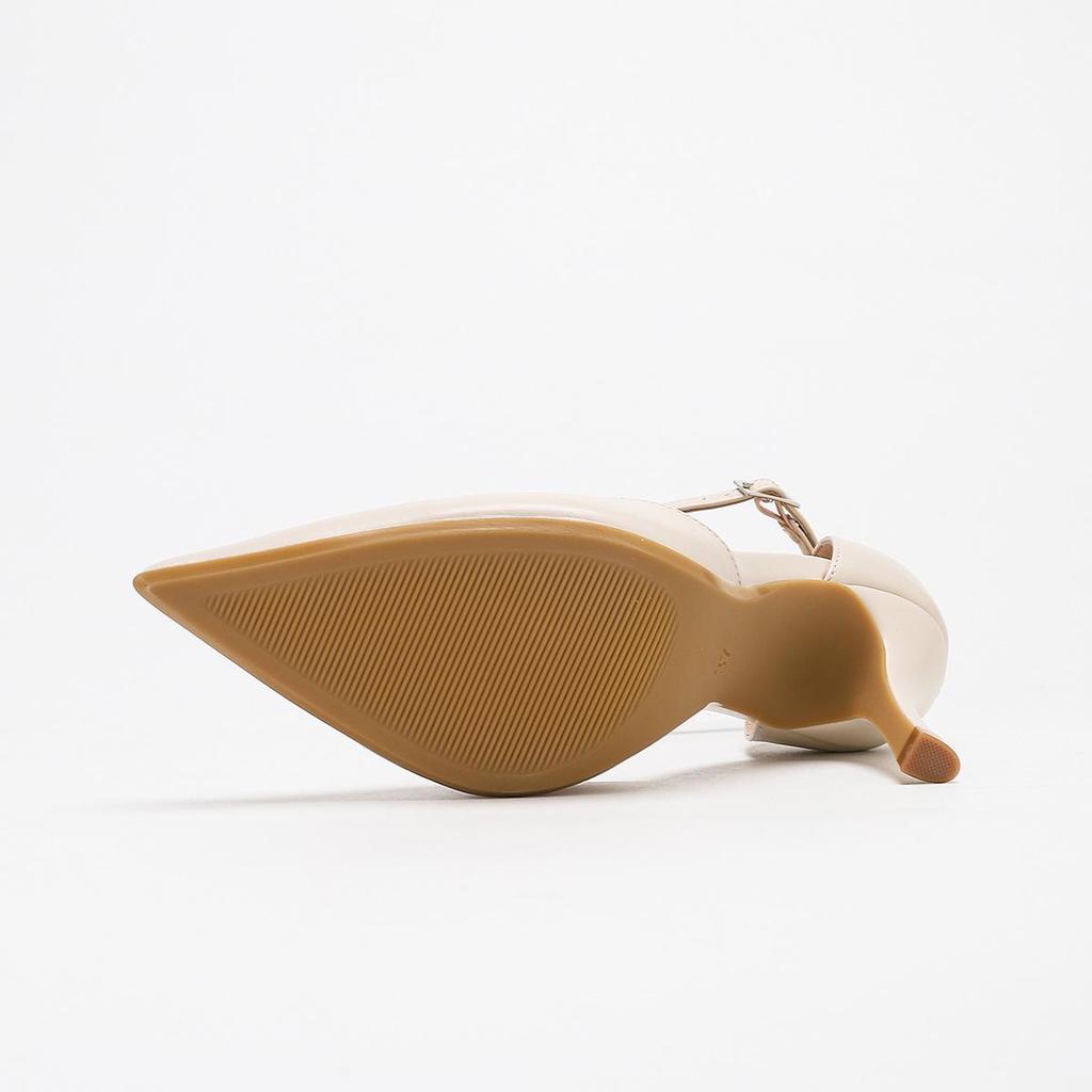 On Feet & In Love: Stylish T-Strap Pointed Toe Stilettos with Comfortable Buckle Closure