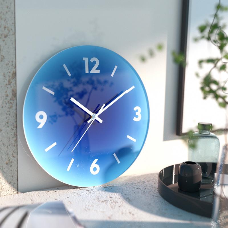 Clocks Living Room Wall Clock Simple Glass Clock Home Creative Clock Fashion Decorative Clock 12 Inches 30CM