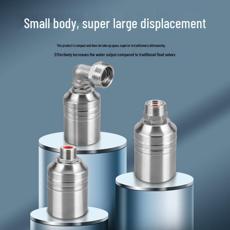 Automatic 304 Stainless Steel Kitchen Faucet Float Valve with Self-Stopping Water Level Control