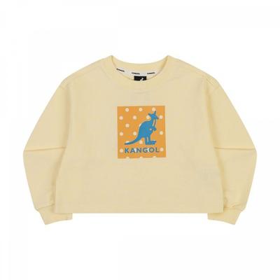 Kangaroo Dot Graphic Sweatshirt Yellow Sa 2106