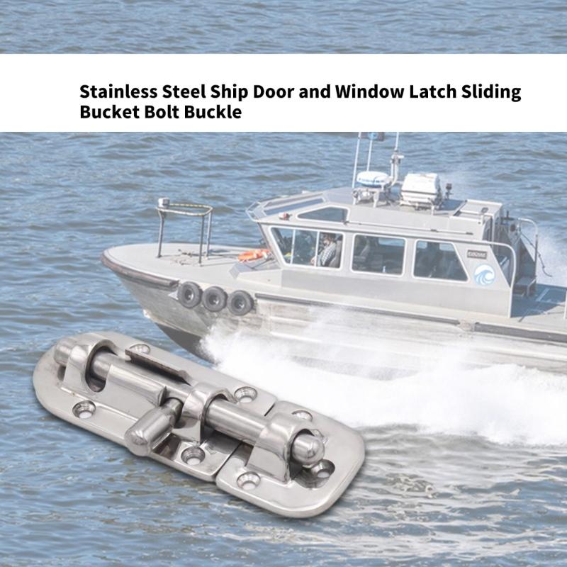Universal Marine Door Fastener Bolt Latches Steel Construction Hatches Locking Easy Installation for Vessel Applications